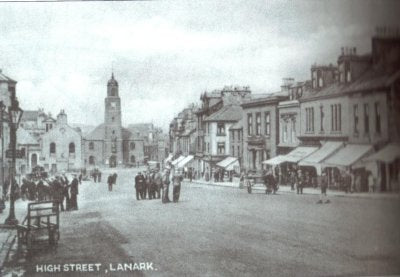 Lanark High Street, old